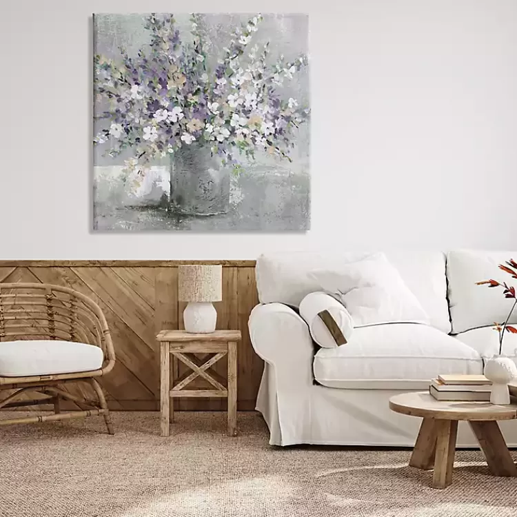 Blossoming Aster Bouquet Canvas Print, 36x36 in.>Kirklands Home Flash Sale