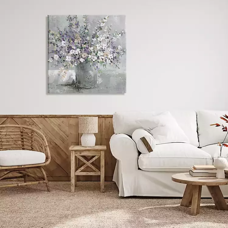 Blossoming Aster Bouquet Canvas Print, 30x30 in.>Kirklands Home Flash Sale
