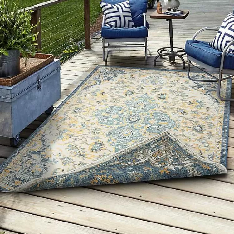 blue__orange_medallion_reversible_area_rug_x_4-1.webp Blue & Orange Medallion Reversible Area Rug, 5x7>Kirklands Home Sale