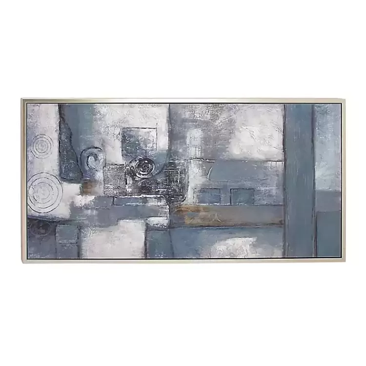 Blue Abstract Framed Canvas Art Print>Kirklands Home Online
