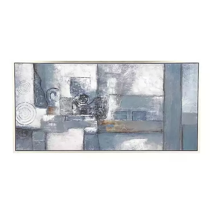 blue_abstract_framed_canvas_art_print_5.webp Blue Abstract Framed Canvas Art Print>Kirklands Home Online