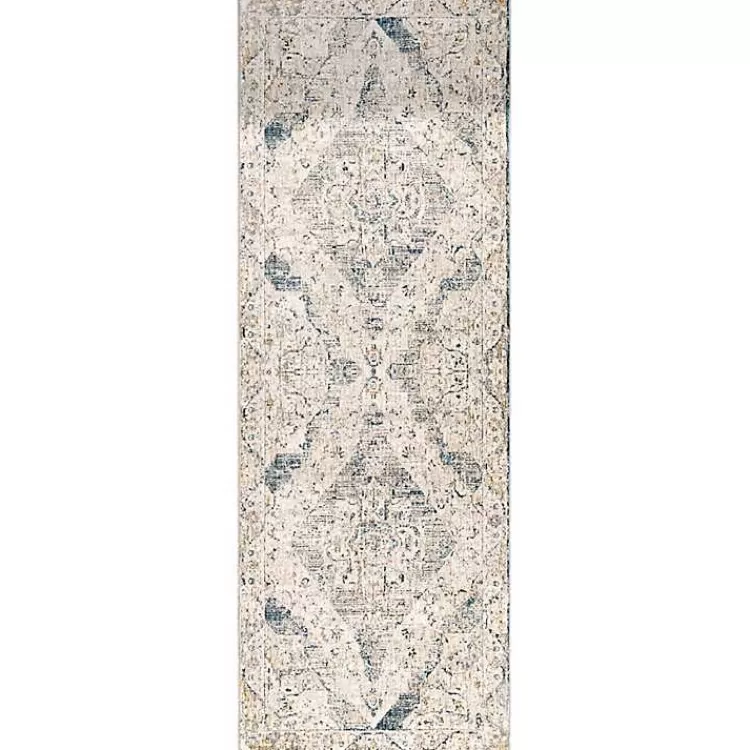 Blue Abstract Medallion Runner>Kirklands Home Flash Sale