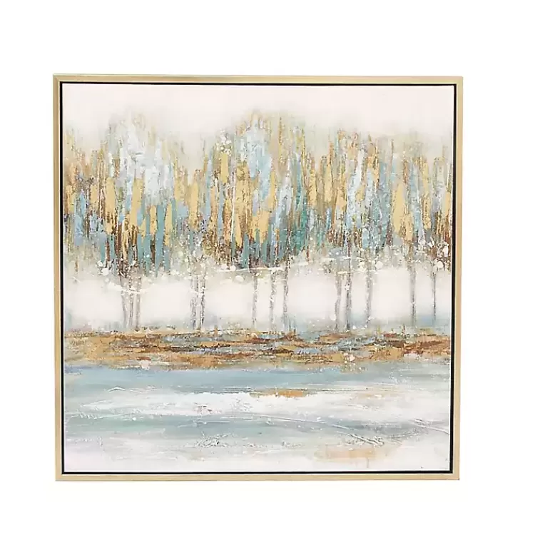 blue_abstract_trees_framed_canvas_art_print_3.webp Blue Abstract Trees Framed Canvas Art Print>Kirklands Home Cheap