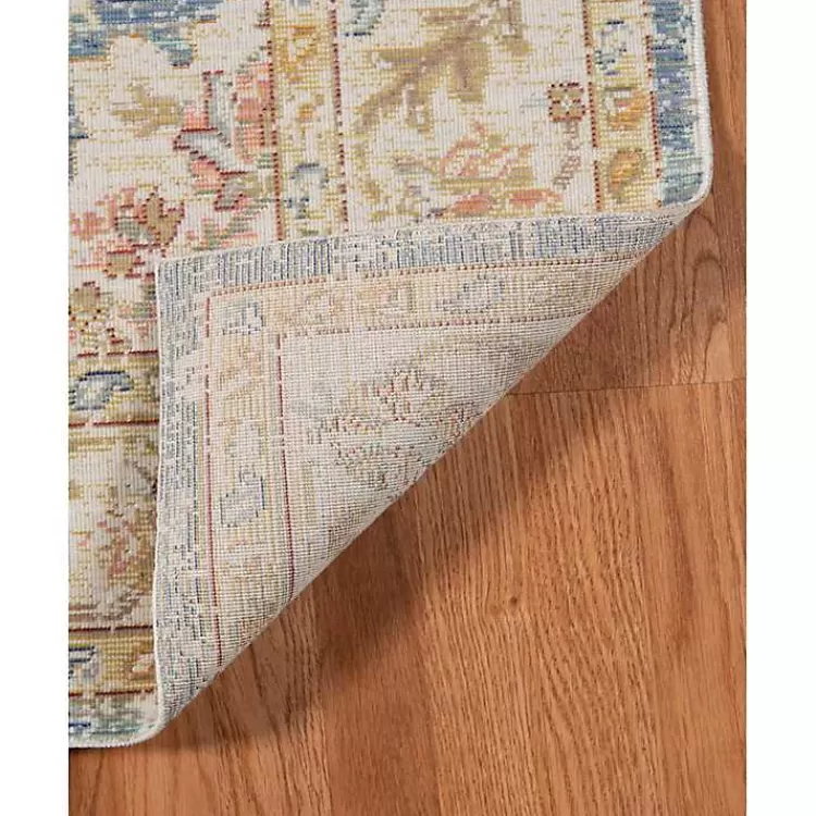 Blue and Beige Vintage Border Area Rug, 2x3>Kirklands Home Cheap