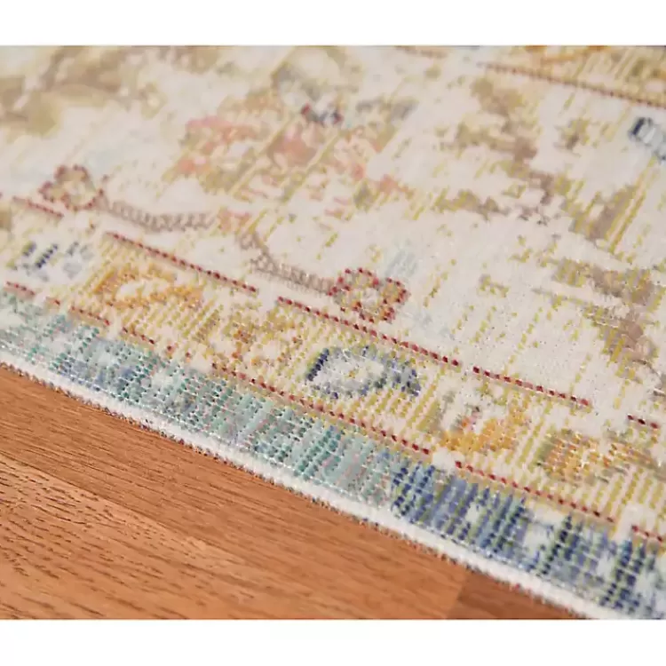 Blue and Beige Vintage Border Area Rug, 2x3>Kirklands Home Cheap