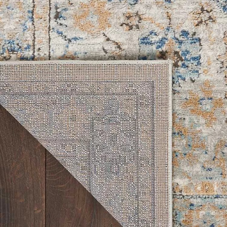 Blue and Gray Bordered Trina Runner>Kirklands Home Shop