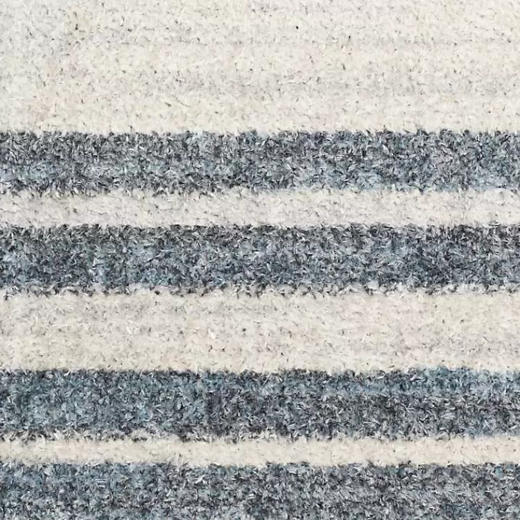 Blue and Ivory Linear Orb Washable Area Rug, 5x7>Kirklands Home Clearance