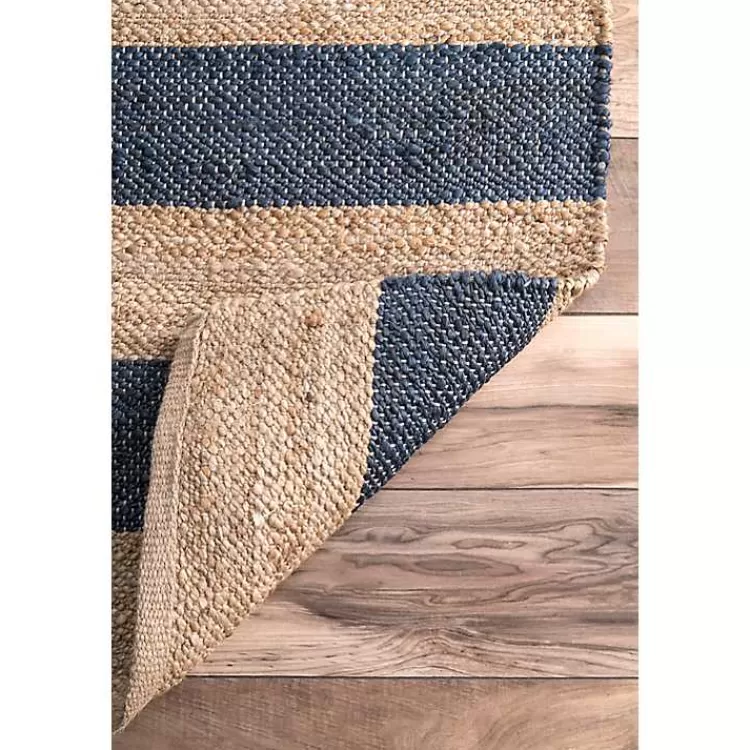 blue_and_natural_stripe_area_rug_x_2.webp Blue and Natural Stripe Area Rug, 5x8>Kirklands Home New
