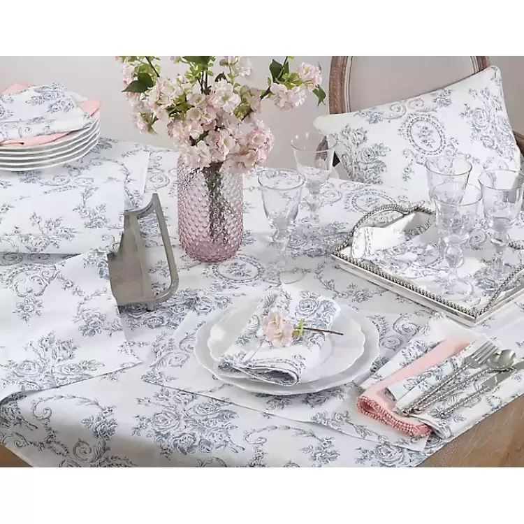 Blue and White Floral Table Runner, 90 in.>Kirklands Home Cheap
