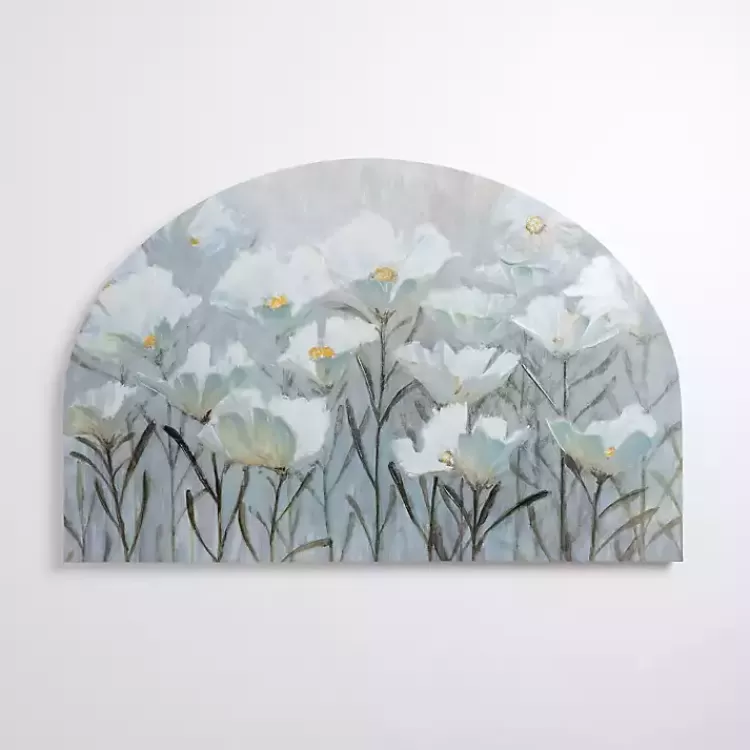 Blue and White Florals Arched Canvas Art Print>Kirklands Home Cheap