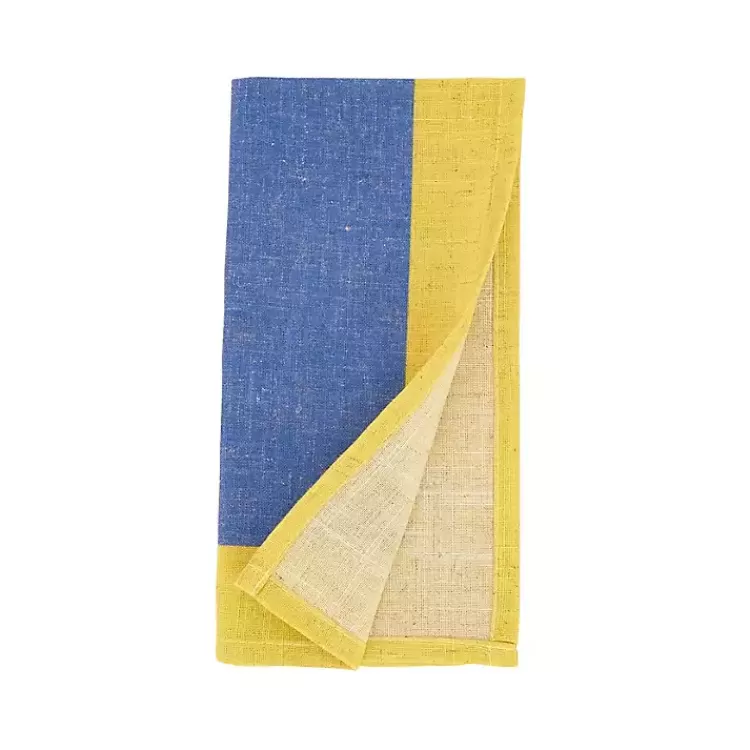 Blue and Yellow Colorblock Napkins, Set of 4>Kirklands Home Outlet