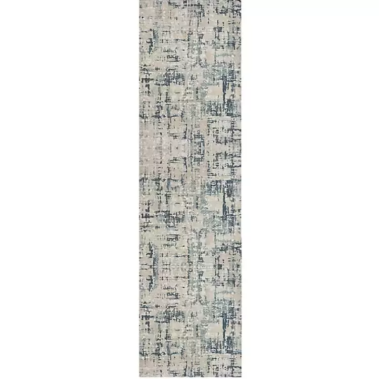 Blue Avalon Abstract Pattern Area Rug, 3x8>Kirklands Home Outlet