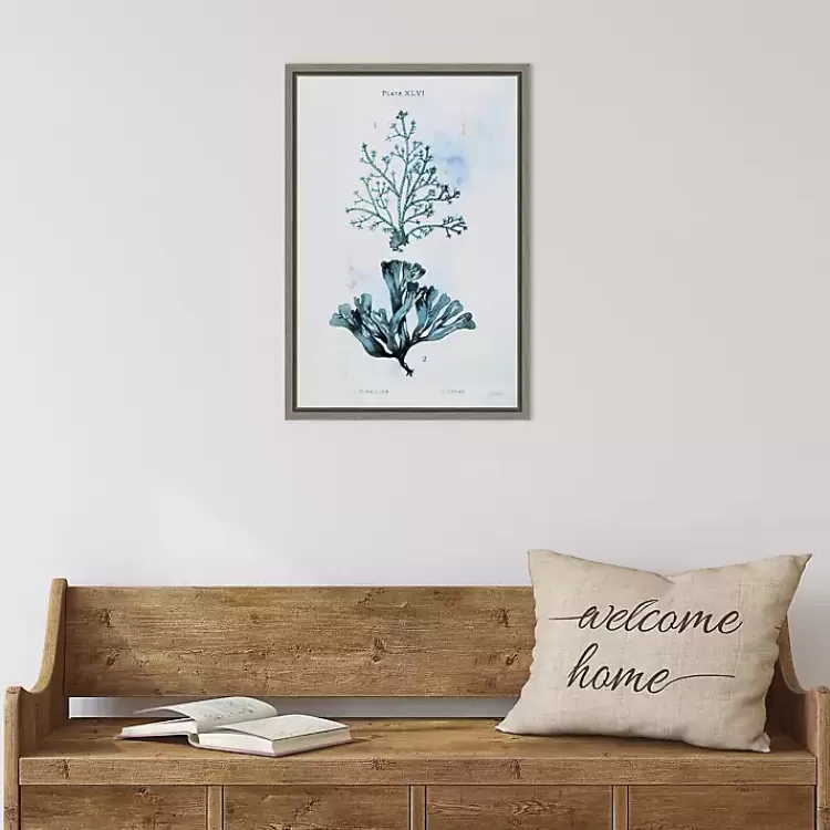 Blue Bay Coral Framed Canvas Art Print>Kirklands Home Outlet