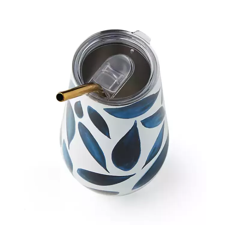 blue_bay_leaf_insulated_wine_tumbler_2.webp Bay Leaf Insulated Wine Tumbler>Kirklands Home Shop