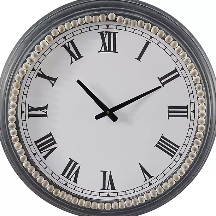 Blue Beaded Roman Numeral Clock>Kirklands Home Best