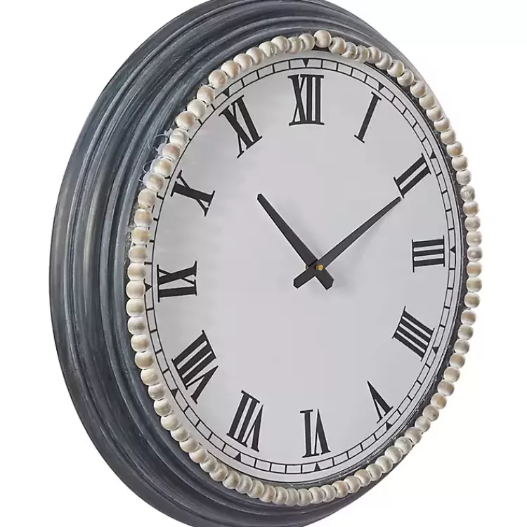 blue_beaded_roman_numeral_clock_4.webp Blue Beaded Roman Numeral Clock>Kirklands Home Best