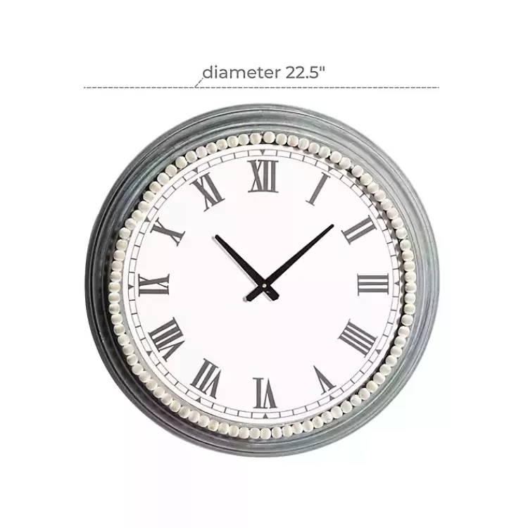 blue_beaded_roman_numeral_clock_6.webp Blue Beaded Roman Numeral Clock>Kirklands Home Best
