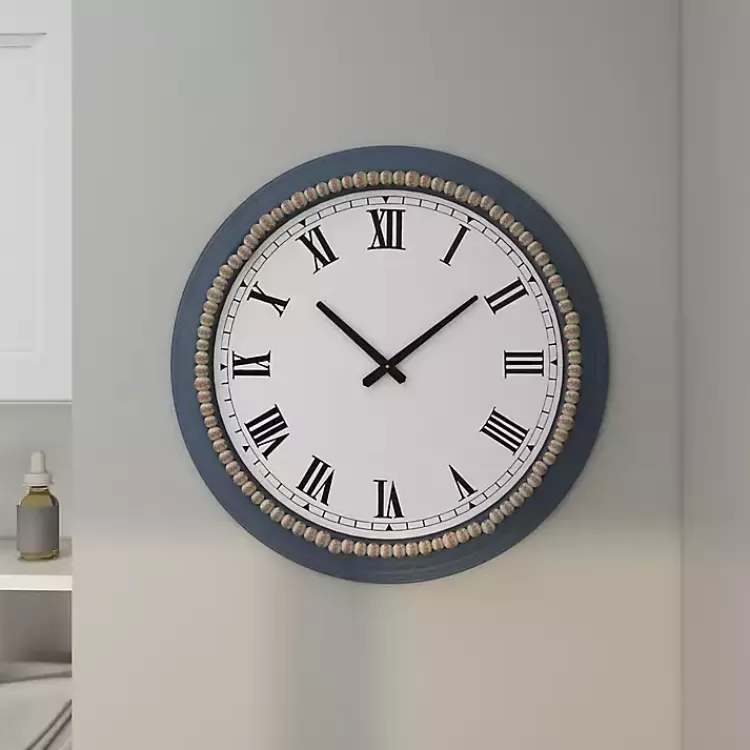 blue_beaded_roman_numeral_clock_8.webp Blue Beaded Roman Numeral Clock>Kirklands Home Best