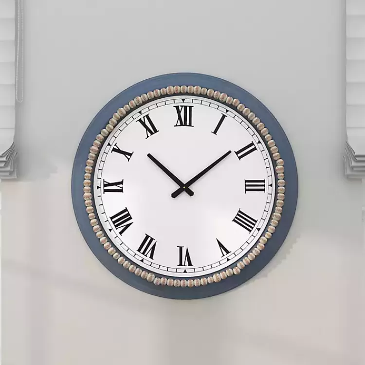 blue_beaded_roman_numeral_clock_9.webp Blue Beaded Roman Numeral Clock>Kirklands Home Best