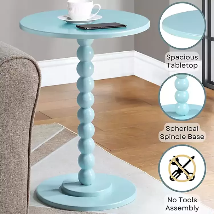 blue_beaded_spindle_accent_table_3.webp Beaded Spindle Accent Table>Kirklands Home Online