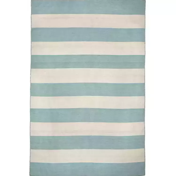 Blue Cabana Stripe Indoor/Outdoor Area Rug, 3x5>Kirklands Home Store