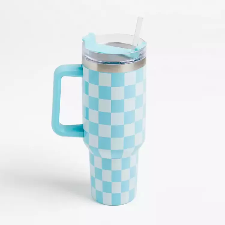 Checkered Otto 40 oz. Insulated Tumbler>Kirklands Home Discount