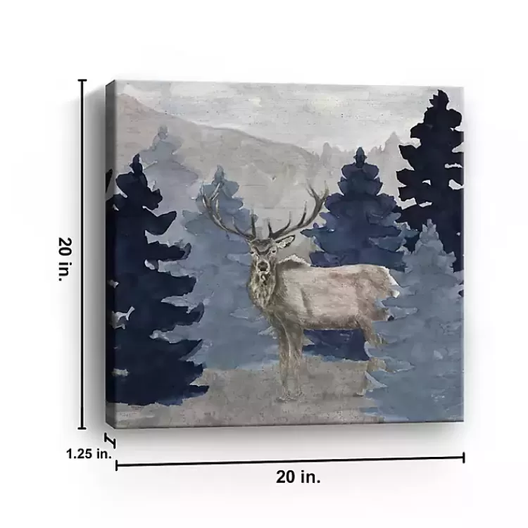 Blue Cliff Mountains Elk III Canvas Art Print>Kirklands Home Cheap
