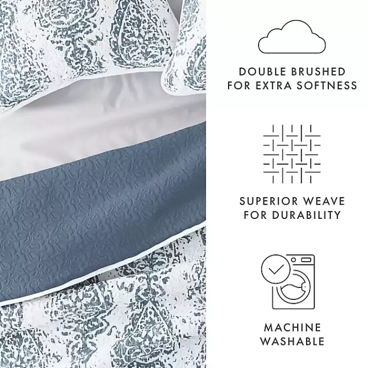 blue_damask_reversible_pc_king_quilt_set_5.webp Blue Damask Reversible 3-pc. King Quilt Set>Kirklands Home Online