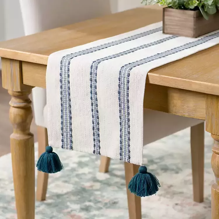 Blue Dashes Table Runner>Kirklands Home Fashion
