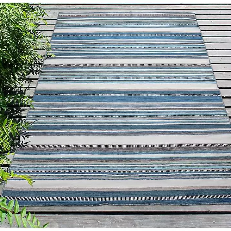 blue_dhurri_stripe_indooroutdoor_area_rug_x_2.webp Dhurri Stripe Indoor/Outdoor Area Rug, 7x9>Kirklands Home Shop