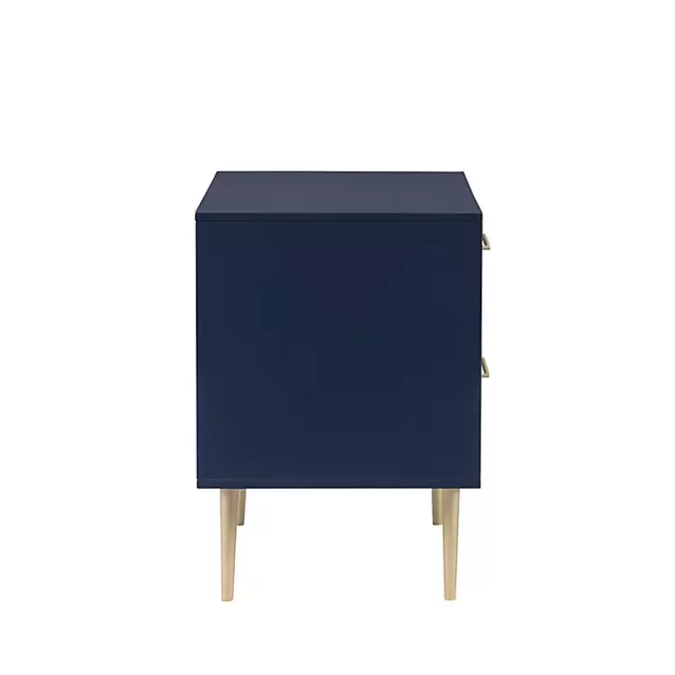 blue_drawer_nightstand_with_gold_hardware_5.webp 2-Drawer Nightstand with Gold Hardware>Kirklands Home Clearance