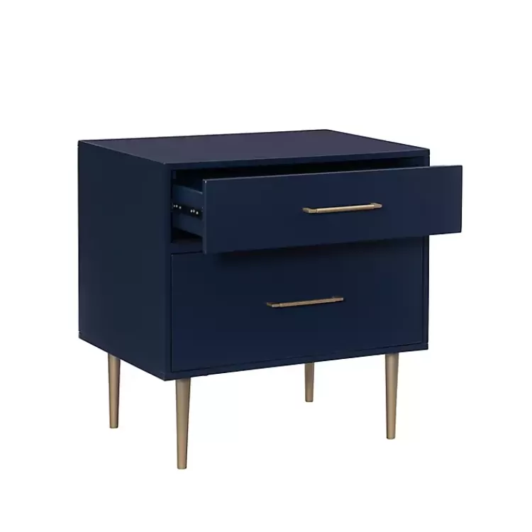 blue_drawer_nightstand_with_gold_hardware_9.webp 2-Drawer Nightstand with Gold Hardware>Kirklands Home Clearance