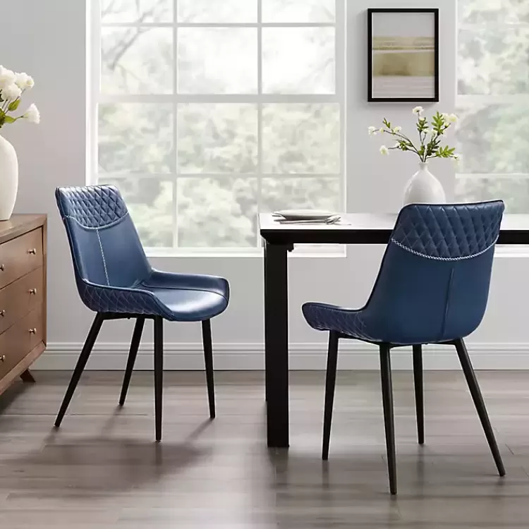 Faux Leather Stitched Chairs, Set of 2>Kirklands Home Fashion