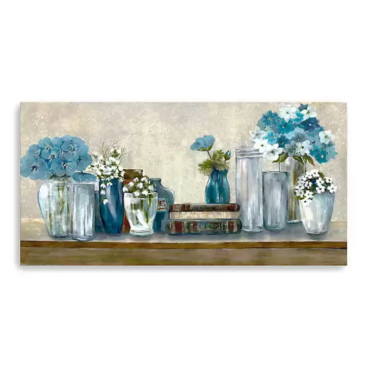 Blue Floral Desk Giclee Canvas Print, 60x30 in.>Kirklands Home Flash Sale