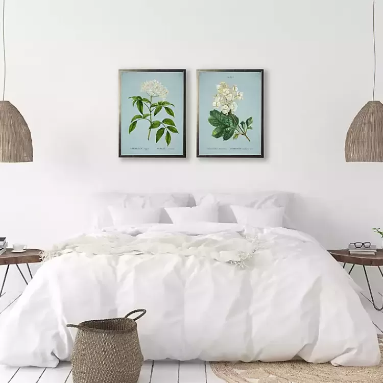 Blue Floral Diagram I Framed Art Prints, Set of 2>Kirklands Home Shop