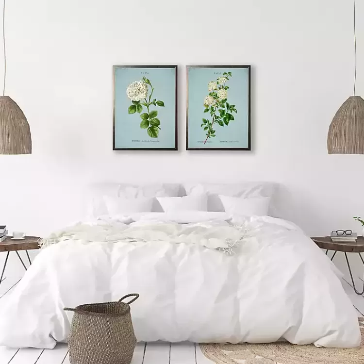Blue Floral Diagram II Framed Art Prints, Set of 2>Kirklands Home Online