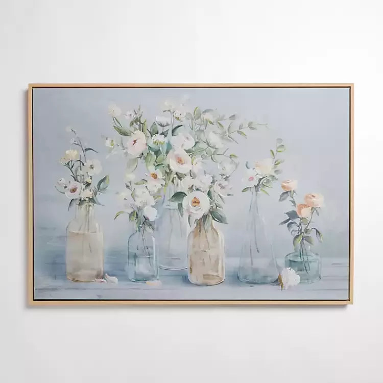 Blue Floral Still Life Framed Canvas Art Print>Kirklands Home Cheap