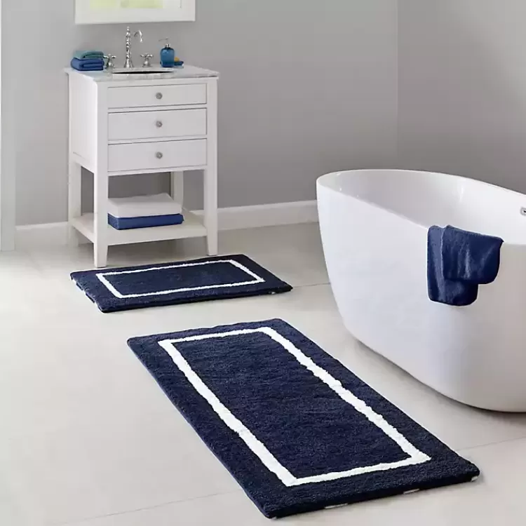 blue_geometric_pattern_reversible_bath_mat__in_2.webp Blue Geometric Pattern Reversible Bath Mat, 34 in.>Kirklands Home Best