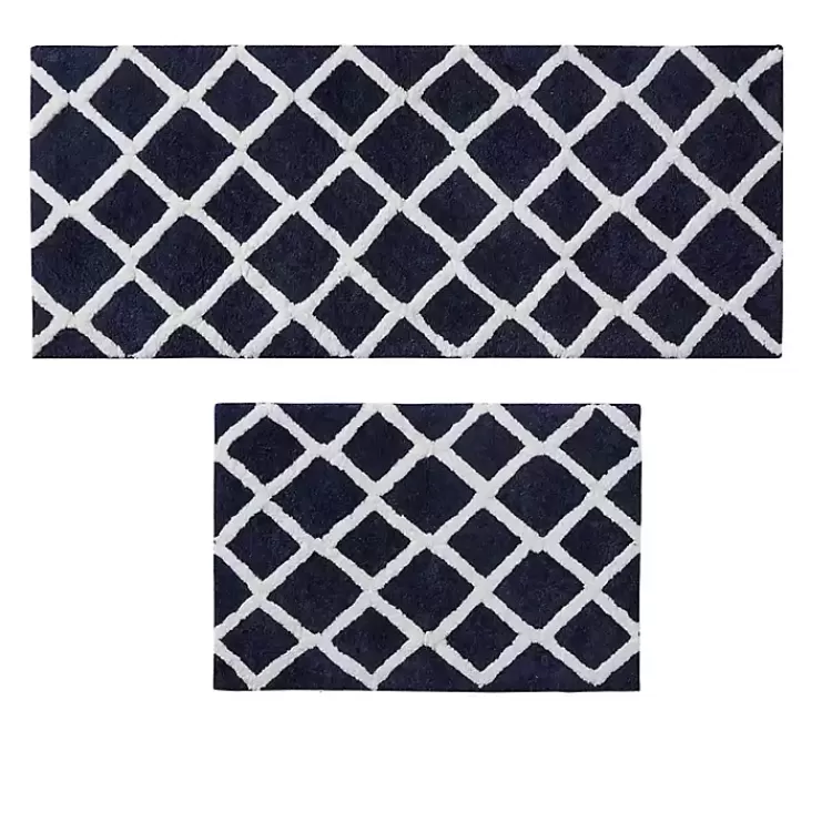 blue_geometric_pattern_reversible_bath_mat__in_6.webp Blue Geometric Pattern Reversible Bath Mat, 34 in.>Kirklands Home Best