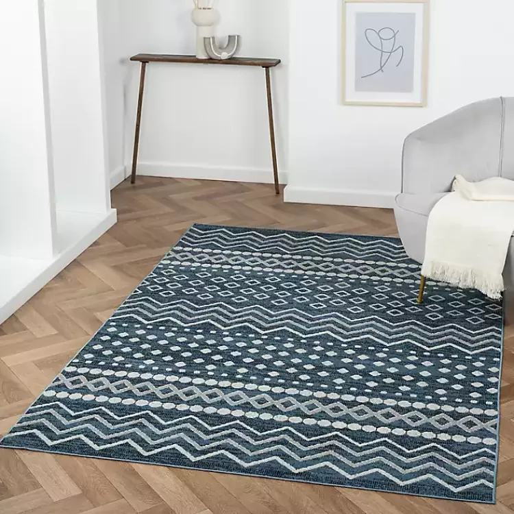 Geometric Stripe Washable Area Rug, 5x7>Kirklands Home Sale