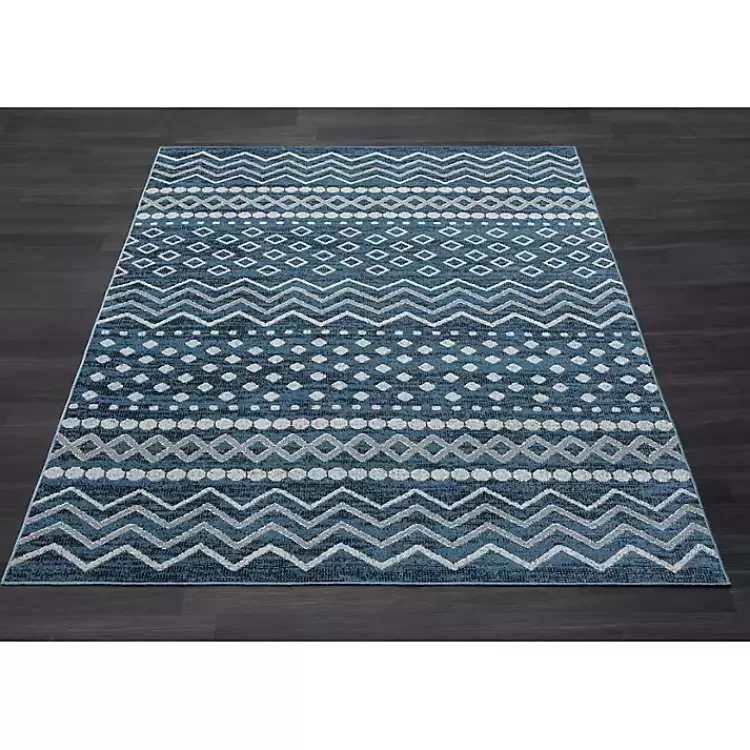 blue_geometric_stripe_washable_area_rug_x_8.webp Geometric Stripe Washable Area Rug, 5x7>Kirklands Home Sale