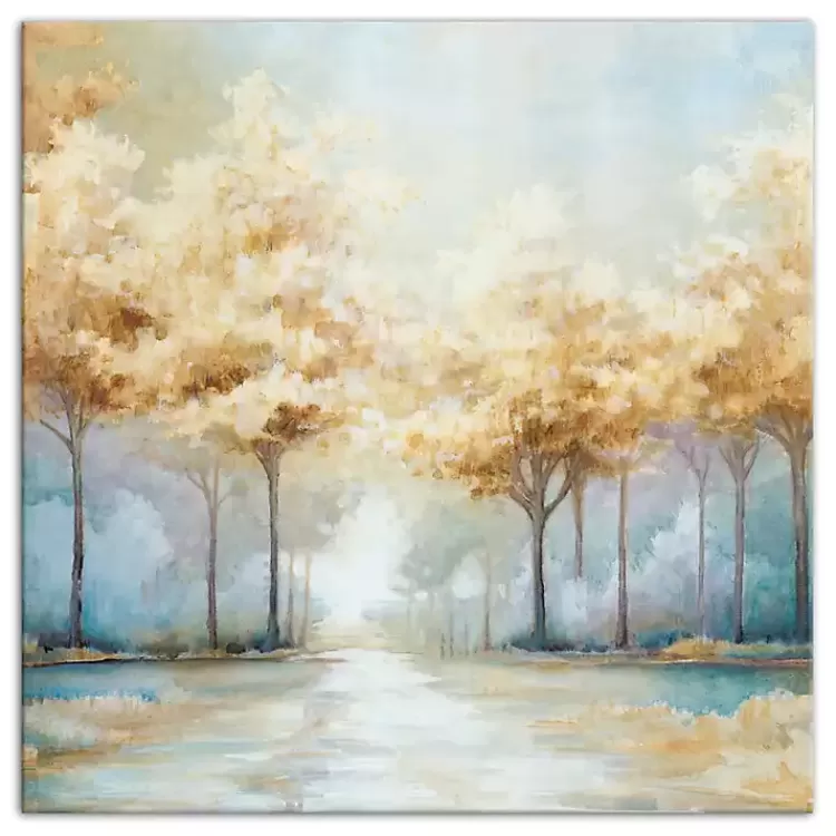 Blue Golden Landscape Canvas Art Print, 40x40 in.>Kirklands Home Sale