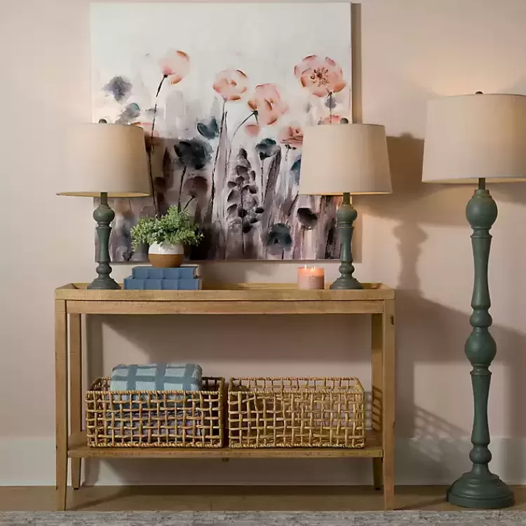 Green Distressed Set of Three Lamps>Kirklands Home Cheap