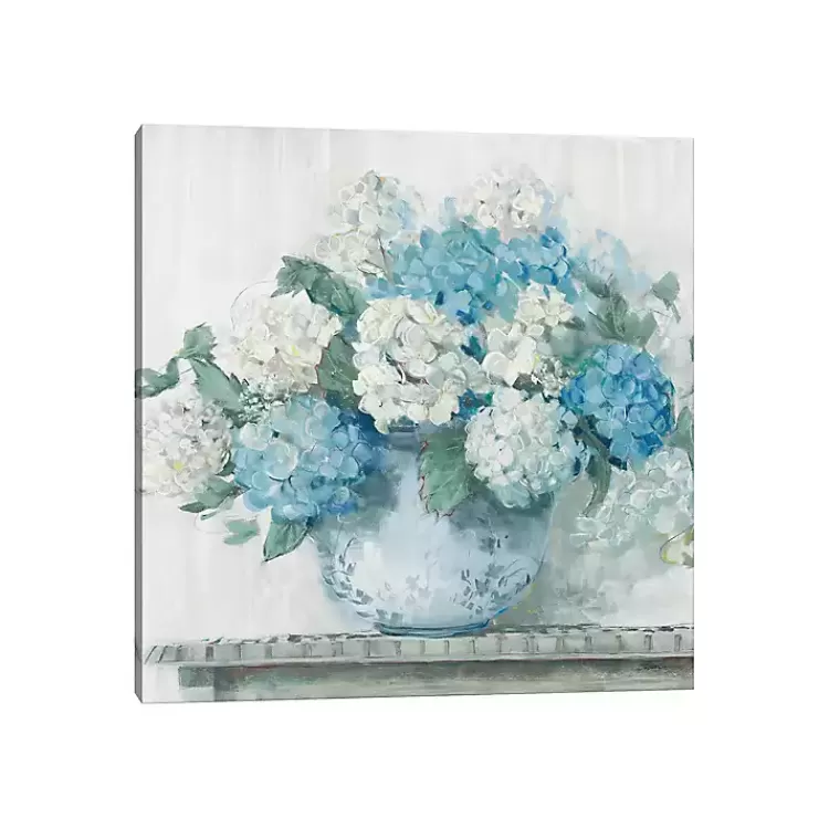 Blue Hydrangea Cottage Canvas Print>Kirklands Home Best Sale