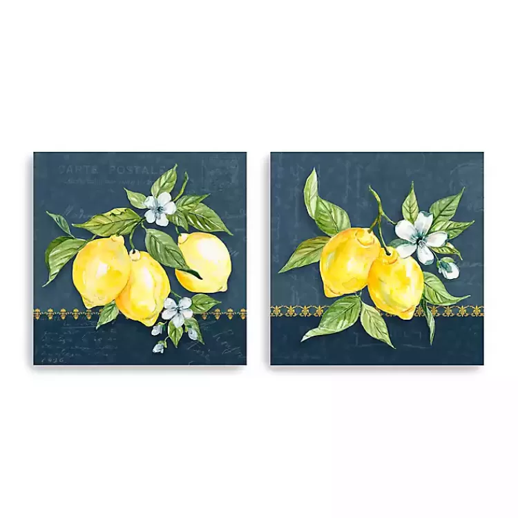 Blue Lemon Squeeze Canvas Art Prints, Set of 2>Kirklands Home New