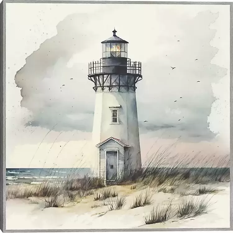 Blue Lighthouse Framed Canvas Art Print>Kirklands Home Clearance