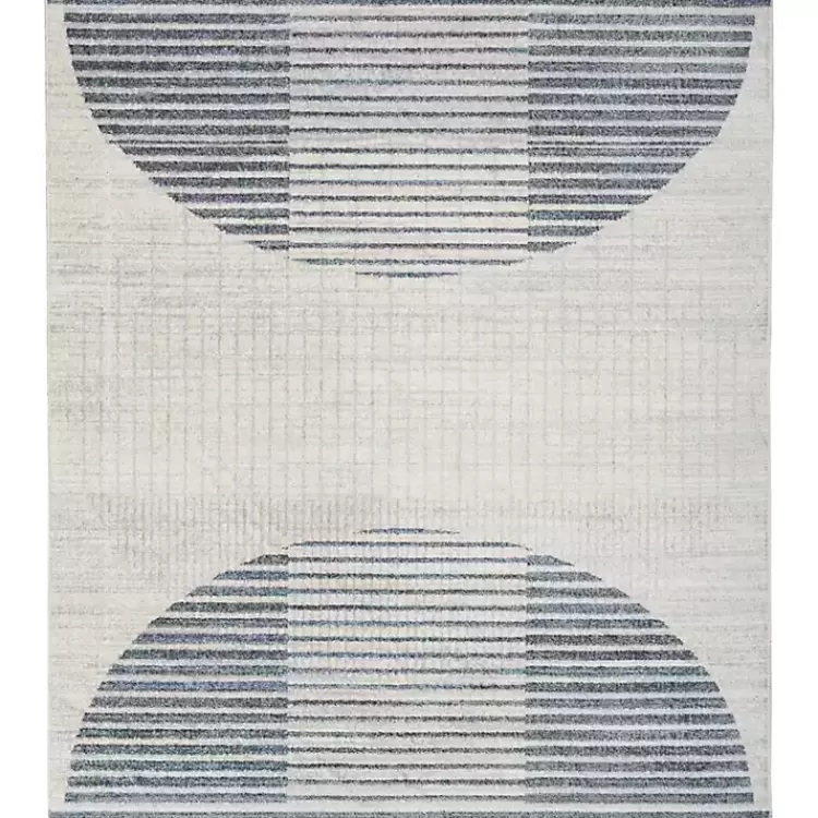 Blue Linear Geometric Washable Area Rug, 9x12>Kirklands Home Best Sale