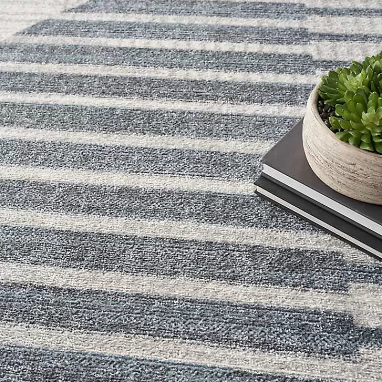 blue_linear_geometric_washable_area_rug_x_6.webp Blue Linear Geometric Washable Area Rug, 9x12>Kirklands Home Best Sale