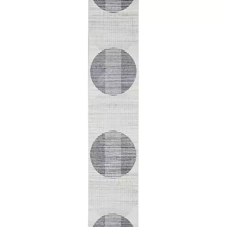 Blue Linear Geometric Washable Runner, 2x12>Kirklands Home Clearance