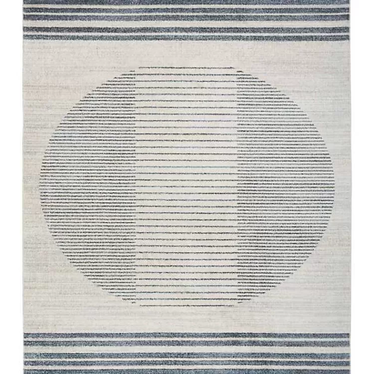 Blue Linear Sphere Washable Area Rug, 7x10>Kirklands Home New